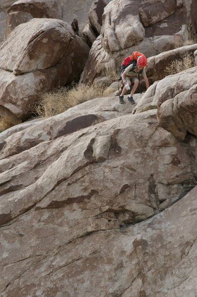 Noah Stevens developing and sending new routes at the Coop at the ripe old age of 10 years.