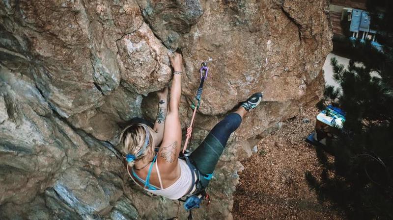 Working the crux on Bare Necessities.