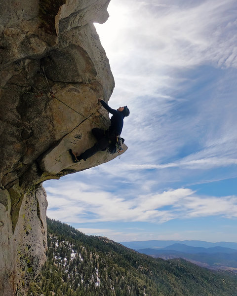 Another photo climbing the true horn.