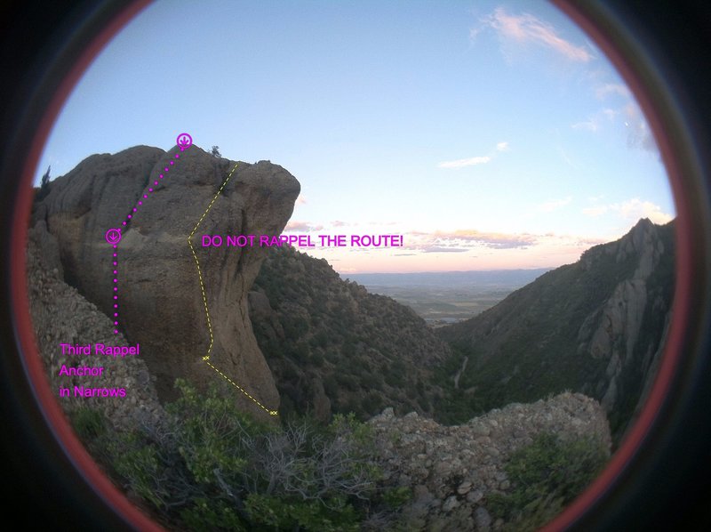 The NEW descent route on Tachycardia as of 4/18/19