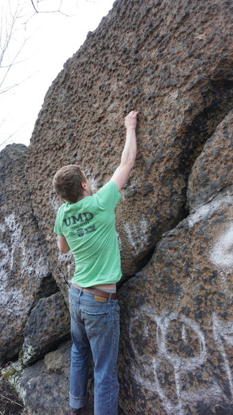 Climbing at Avery Boulder