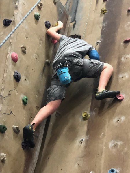 Me climbing with a cast on.  God Bless You, and Your Family, and Your Friend's, and Your Climbing!!!