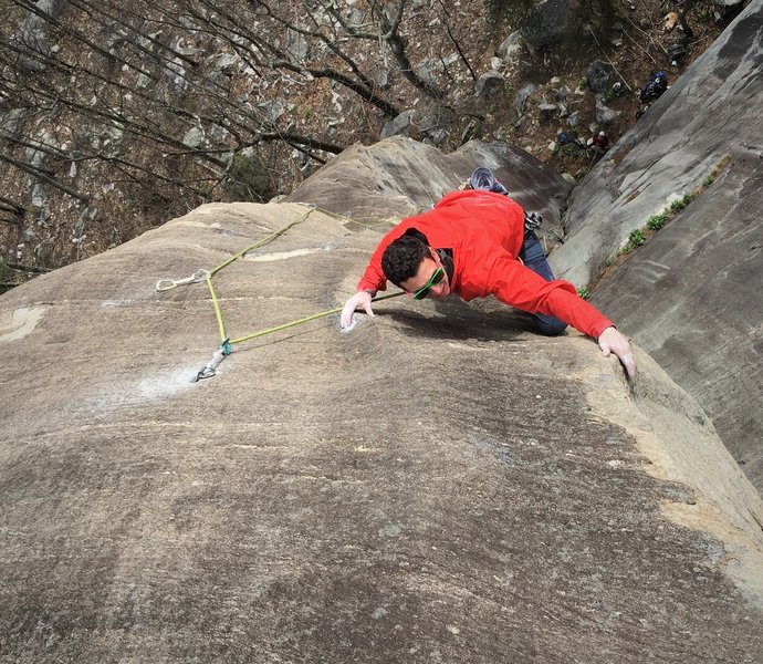 Ben almost to the top. Photo: Adam Tripp
