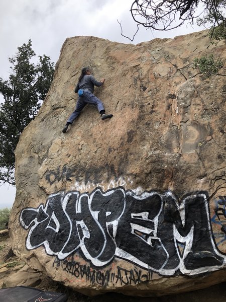 Some new graffiti. Makes the right side and middle very slick.