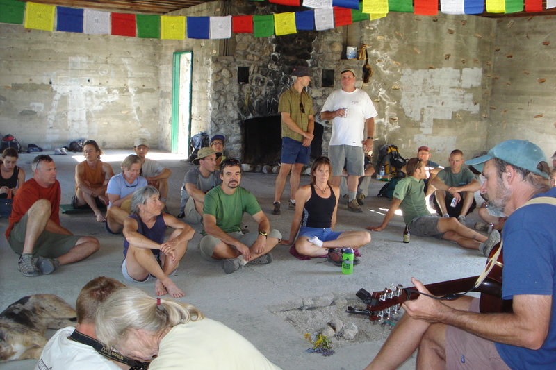 Memorial for Bruce (Brutus of Wyde) at the Stone House - Bob H playing the bristlecone pine song.