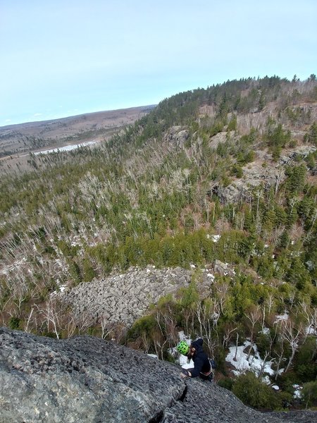 Finishing lead on Rubble Trouble Direct.
<br>
<br>
Photo by Conner Kranz