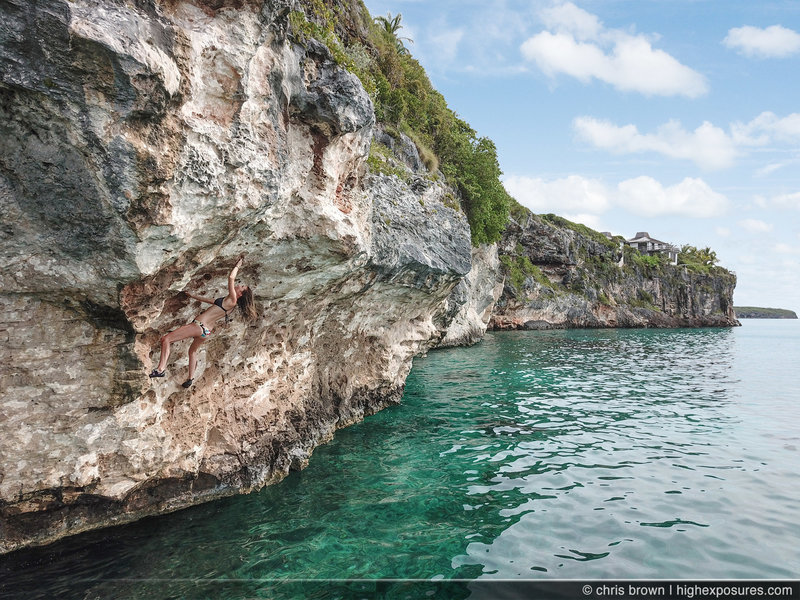 Climbing in Central Eleuthera, Eleuthera Island