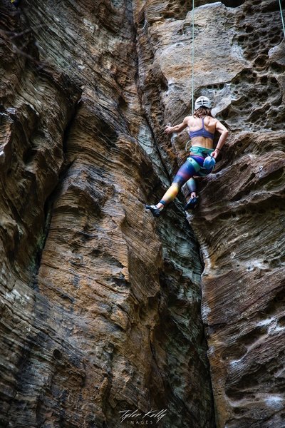 Lina with the stems and side pulls - photo Tyler Kelly