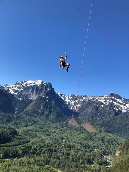Steep, pleasant swing!