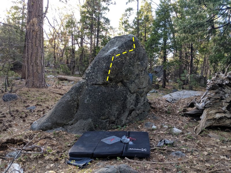 Backside of Warmup Boulder