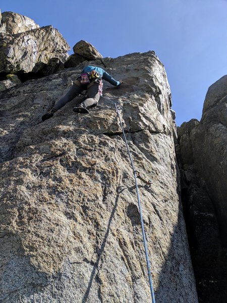 Amilash just above bolt two on Dog and a Grigri