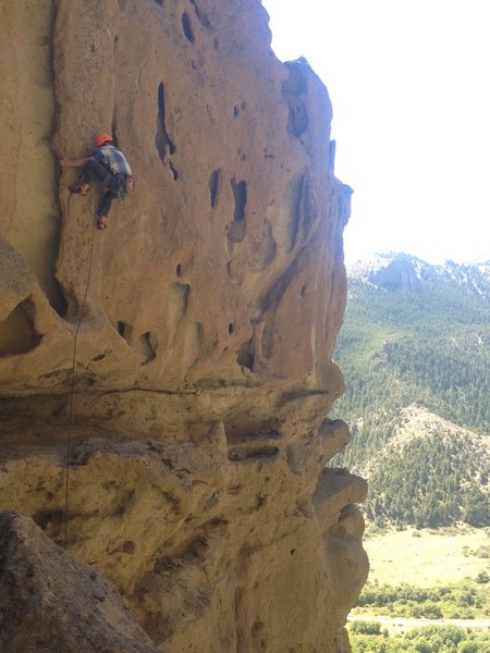 Pablo on the FA after bolts were placed.