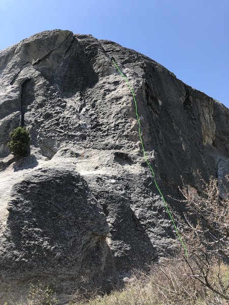 Henry Faust on the anchors of Pygmies Got Stoned. 9 bolts to chain anchors