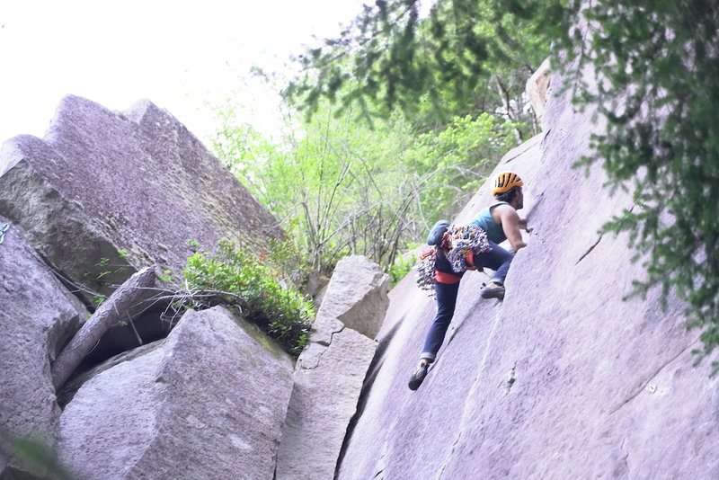 Can get pretty scummy transitioning into the crack. Photo: Felix Danila.