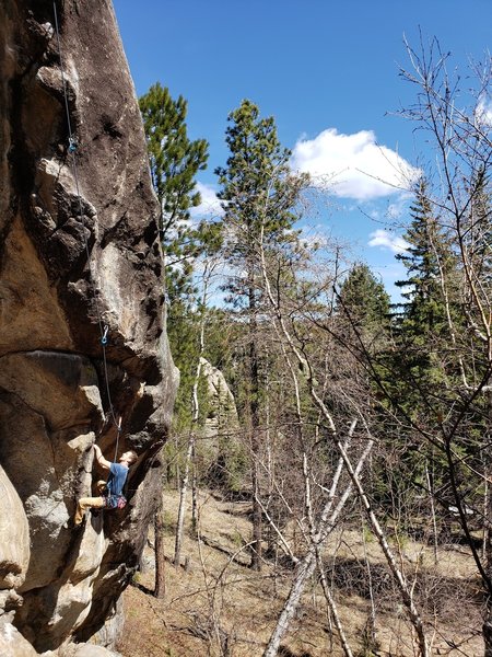 Andrew just after the initial boulder problem