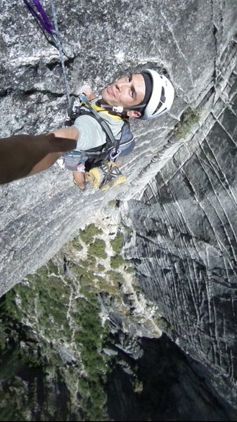 Variation of the 2nd pitch if you're bad at offwidths like me. The start is to the right of the offwidth, around the corner. It's bolted but a small nut was very useful. It's a single pitch route in its own right.