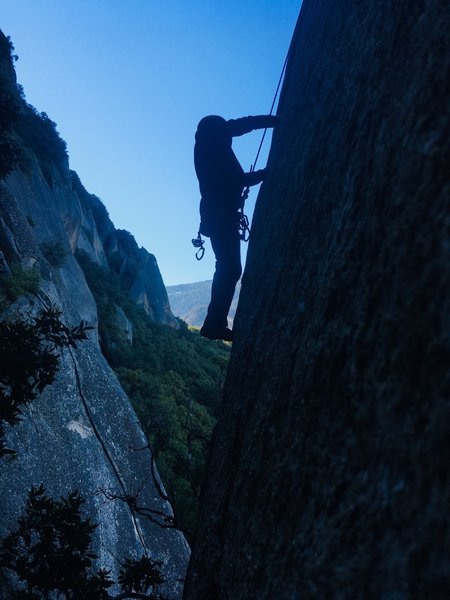 Cleaning Lazy Boy Ledge. Zig Zag is visible on the slab on the lower left.