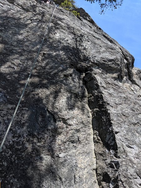 Rope is on Thunderstruck. Highway to hell is the bolted line on the right of the photo.