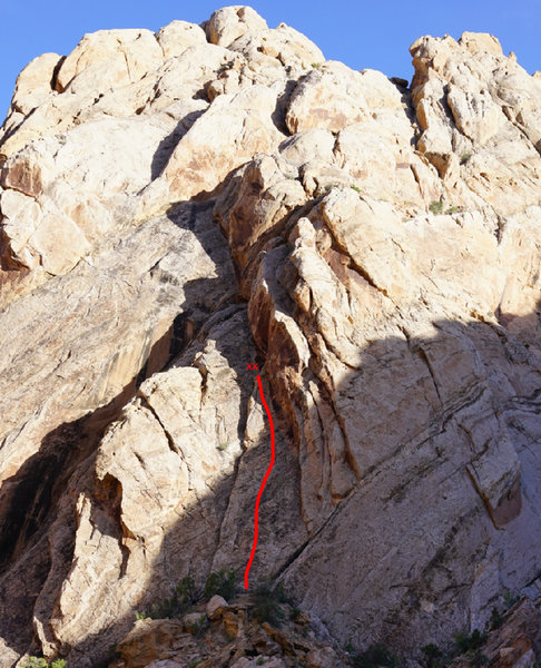 Chad, Brad, & Brock goes up the triangle-shaped slab pictured here.