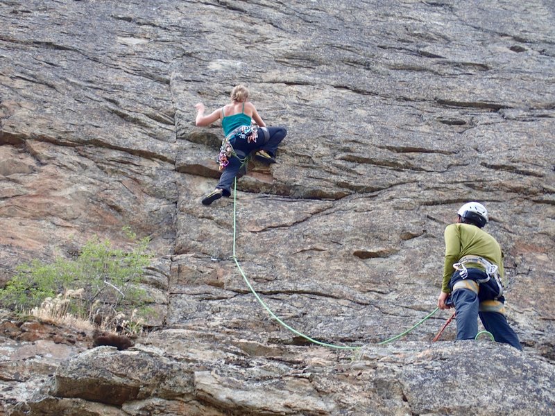 Climbers at the start of "Whisky Tango Foxtrot"