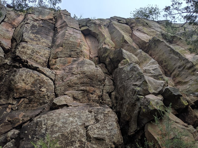 Left side of crag from Jane's addiction (left) to Strange Days (right)