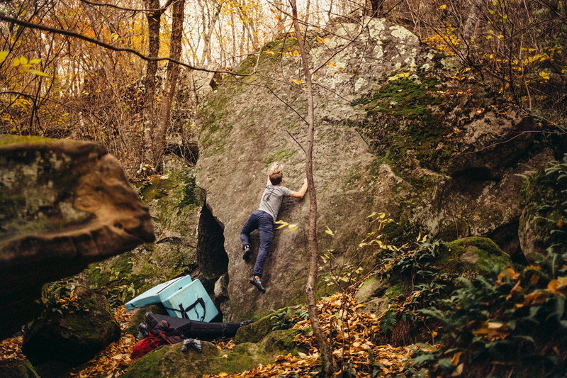 Working out the frustrating first 6 feet of this beautiful slab.<br>
PHOTO: Nick Richter