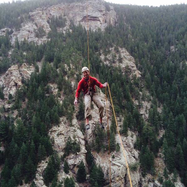 Rope swing.