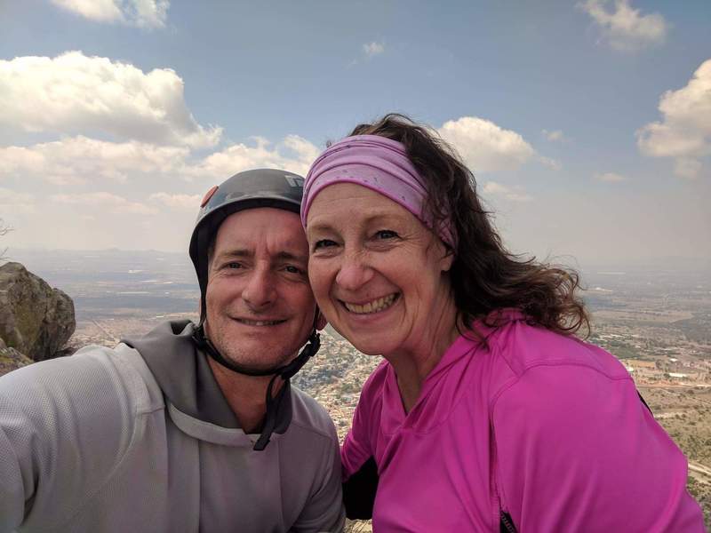 Top of the pitch.
<br>
Bolter Jerry Daniels and Annette
