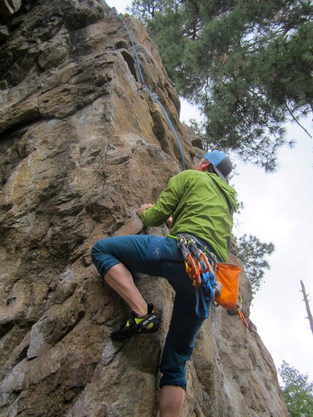 Starting up the route.