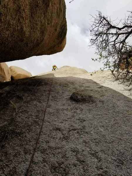 Getting to the top of this 35m pitch.
