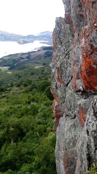 view from the starting ledge