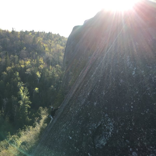 Blane Cullen with the morning run of We Don't Need no Steenkin' Ledges.
<br>
<br>
Climber: Blane Cullen
<br>
Photo: Logan Dop