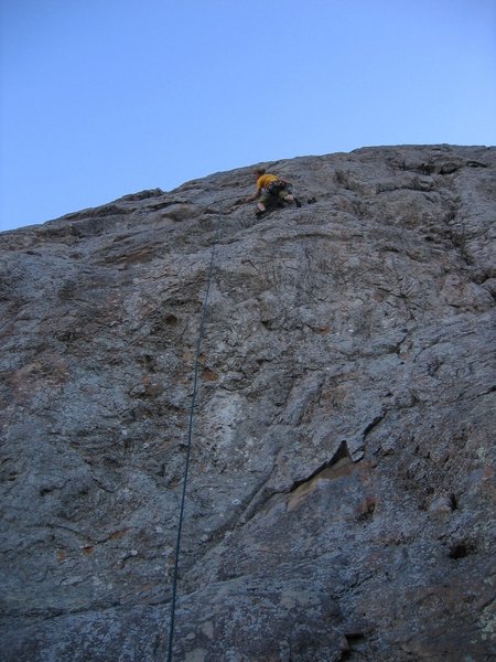 Belay anchor location for Flinging Moss...