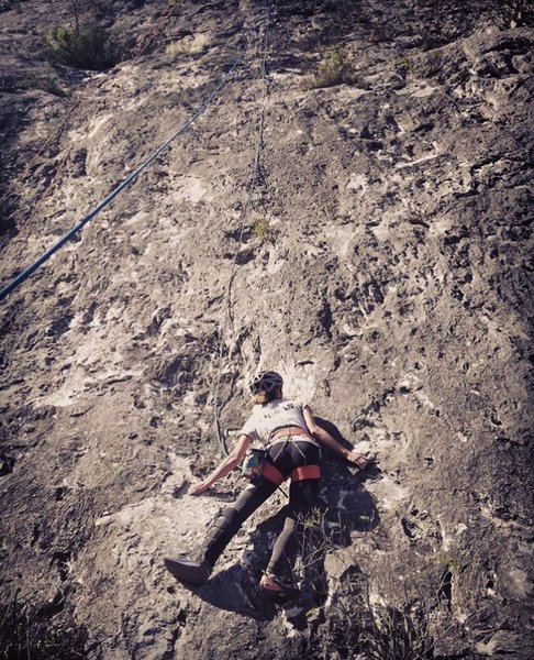 One climbing shoe + Orthopedic boot = killer combo hahaha