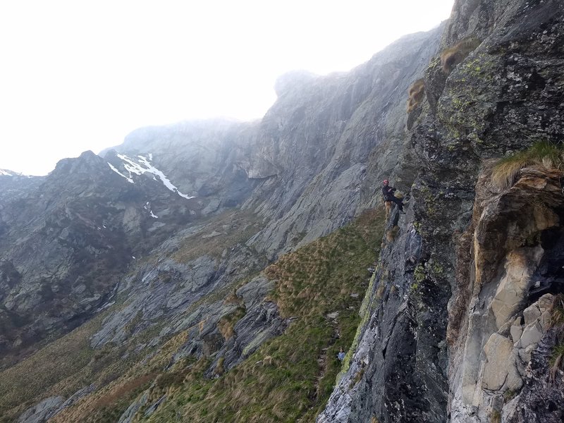 looking cool on the rappel