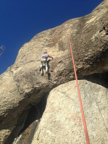 Amelia top roping Liberacion