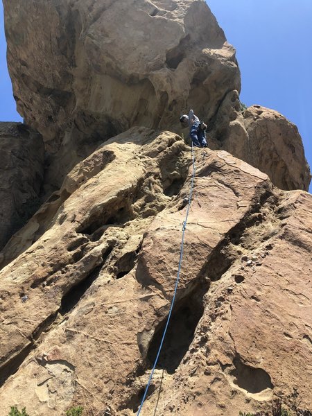 Right below the crux