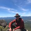 Brandon at the top of Wipe twice on Portola Potty (Bechworth Peak)