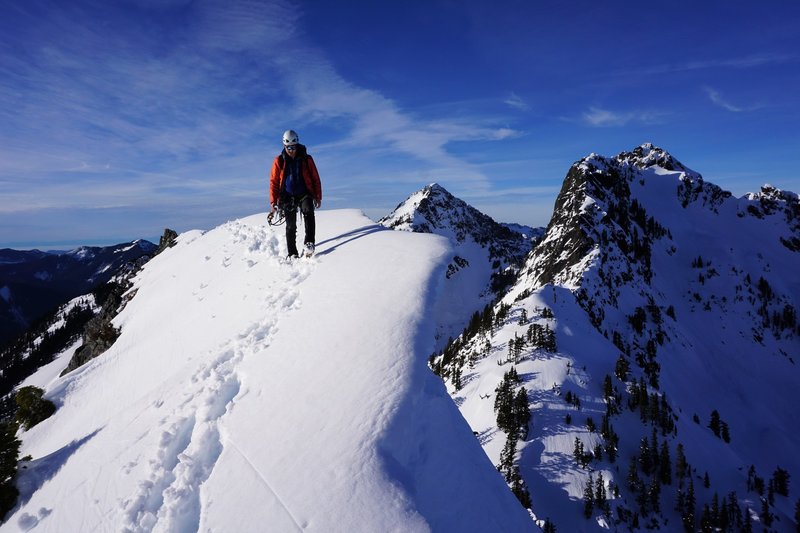 Walking the summit ridge