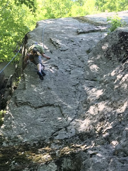 Lower section of quartz wall