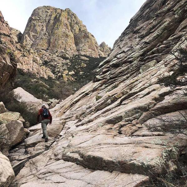 On the approach, with North Rabbit Ear looming above. Photo by Farhanul Hasan.