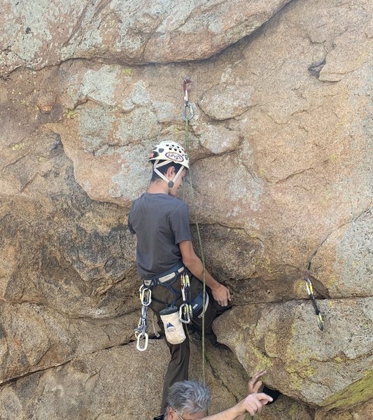 A leg hook can be used to clip the first bolt with minimal effort