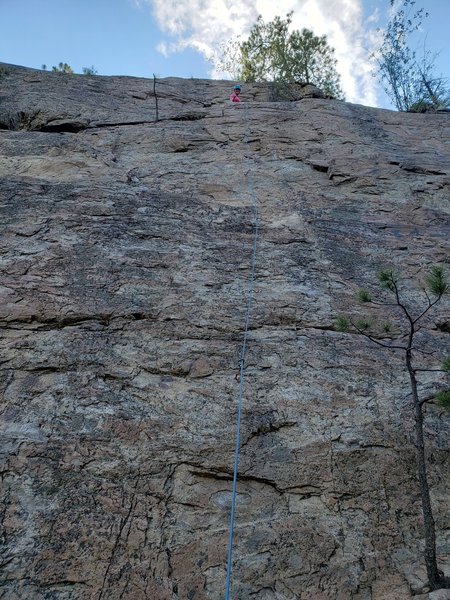 Climber on their first lead