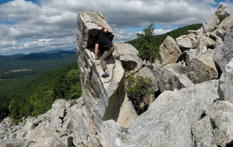 Very...."unique" boulder problem.