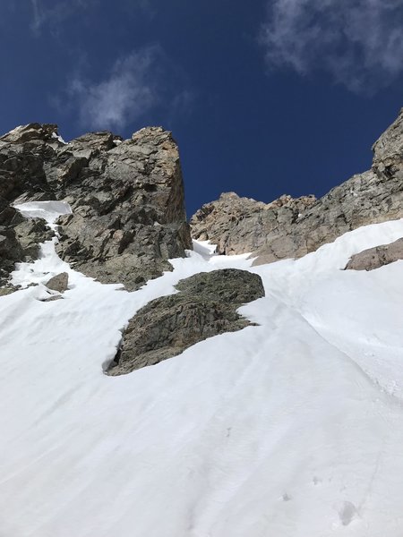 View of the base of the couloir