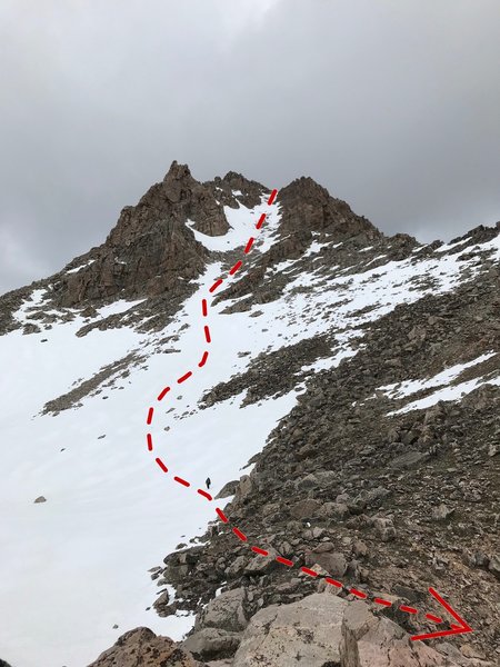 View of the upper portion of the descent.