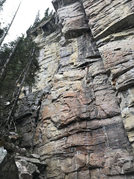 Line follows the arete