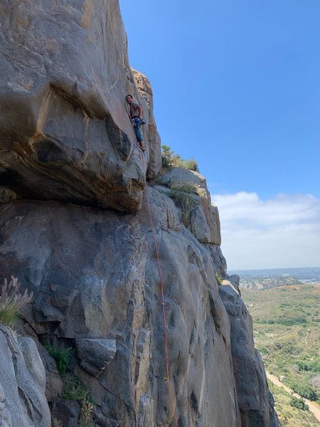 Taking a little break before heading up.