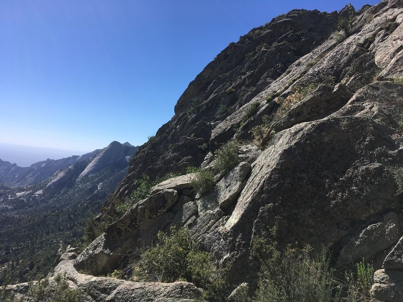 Eastside of LH4 from the 3/4 saddle. Scramble over the first section before heading up to the summit