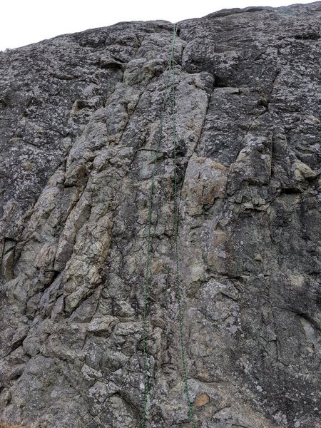 Top rope set up for Center Crack, right or left